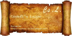 Csokán Lajos névjegykártya